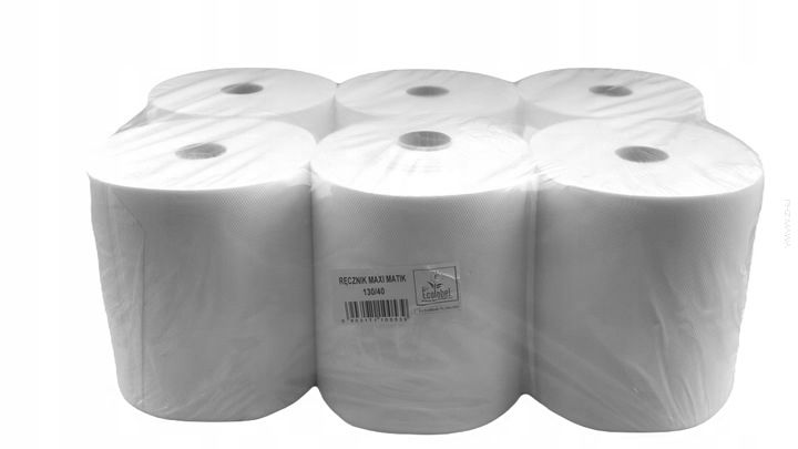 Ręczniki Papierowe Maxi Matik 130/40 2w Biały 6 Rolek