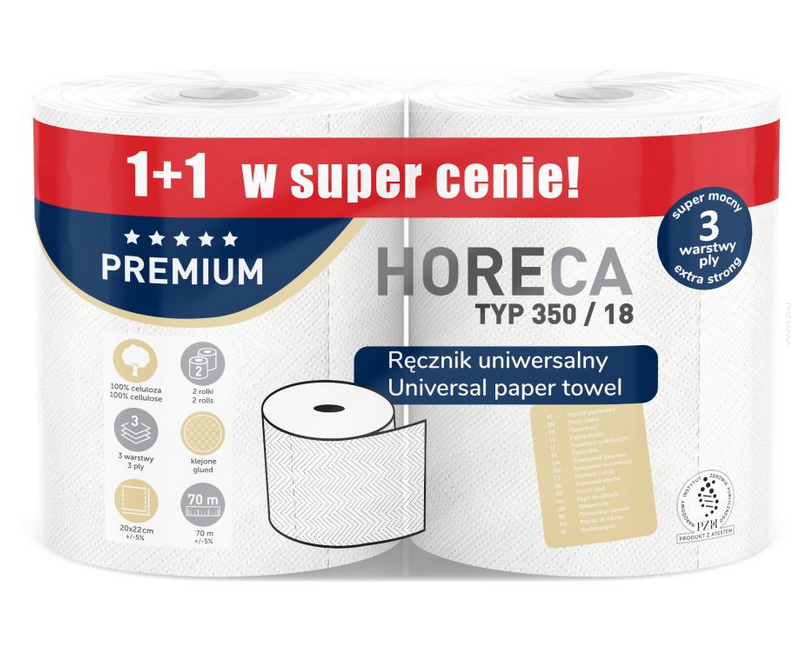 Ręczniki papierowe premium Horeca 70 m 2 rolki