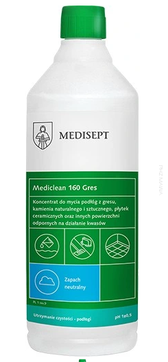 Płyn Mediclean do  czyszczenia gresu, posadzek 160  1l.