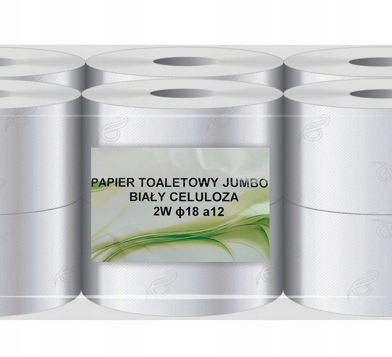 Papier toaletowy Jumbo celuloza 12szt biały