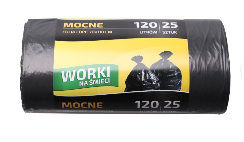 Worki na śmieci Imola mocne 120 L 25 szt LDPE